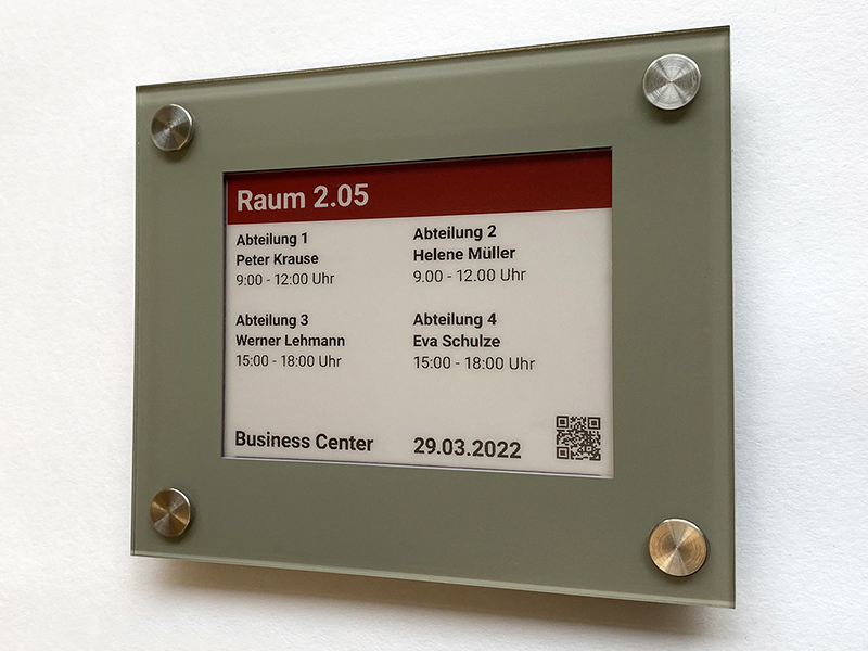 6 Zoll ePaper Türschild für digitale Raumbeschilderung