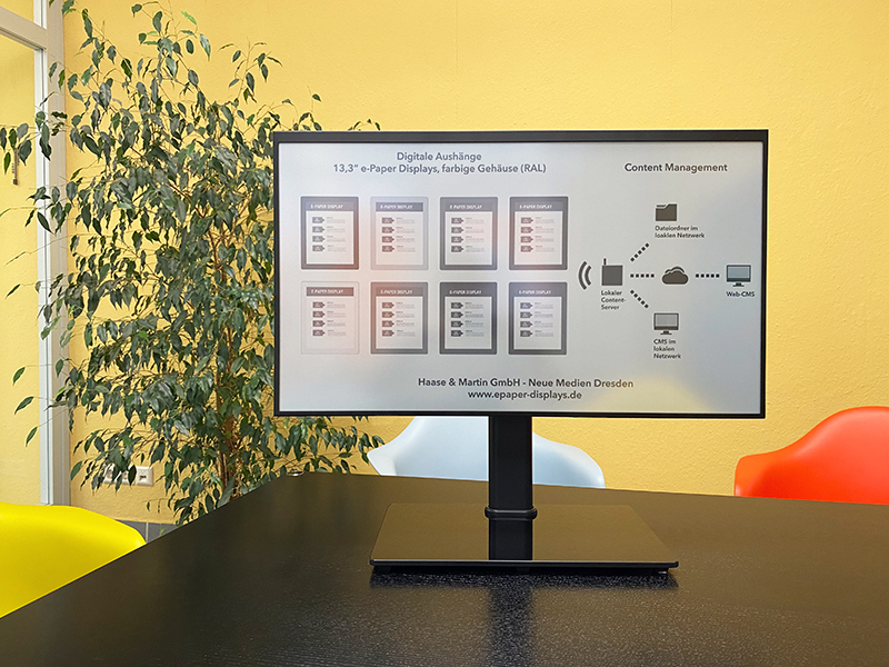 32 Zoll HDMI ePaper Display Bildschirm mit Aufsteller Standfuss für Tisch